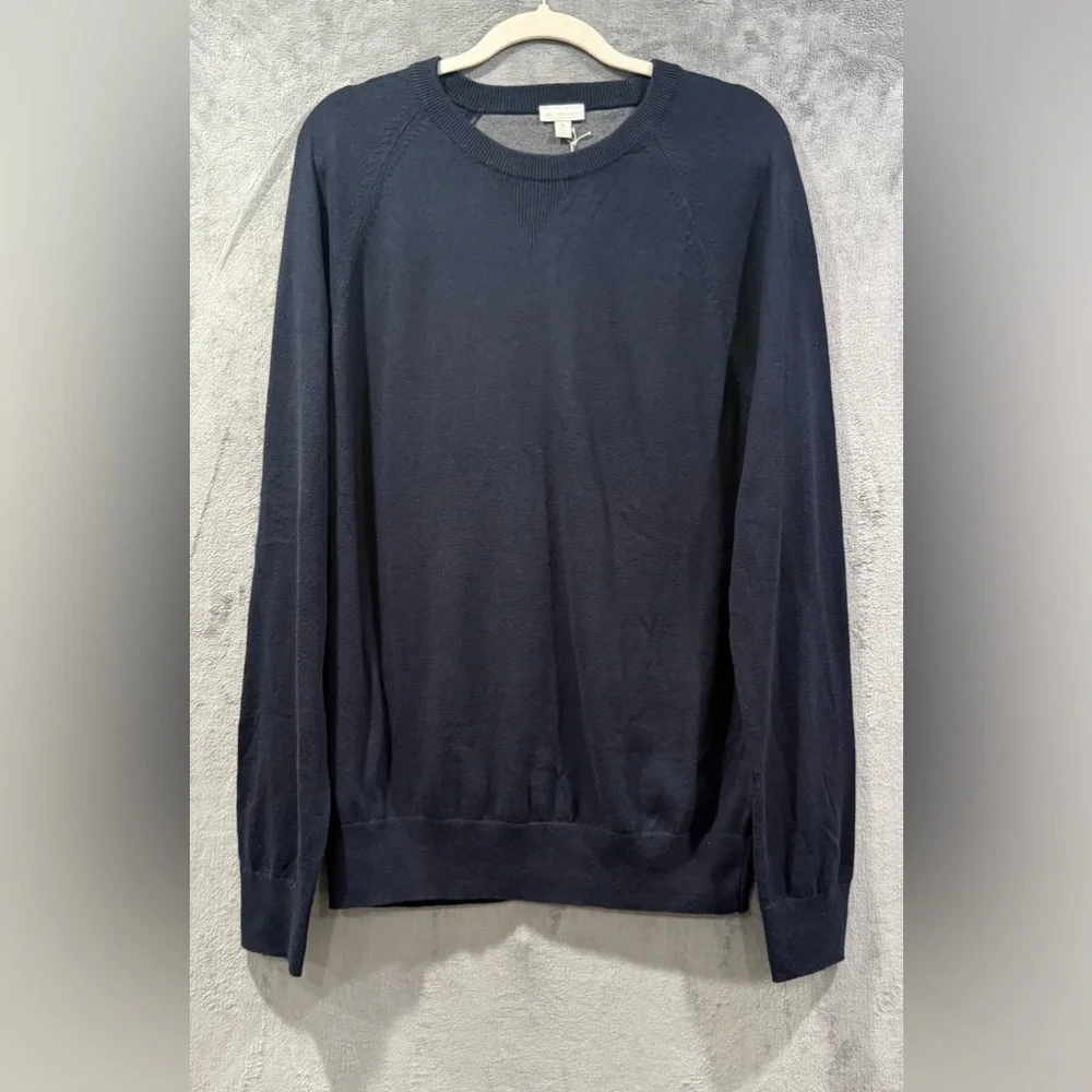 Gap Cashmere Cotton Blend Navy Sweater Size XL Crewneck Sweatshirt Pullover